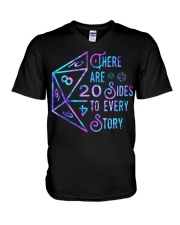 There are 20 sides V-Neck T-Shirt tile
