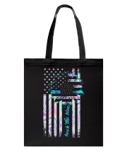 back the blue Tote Bag tile