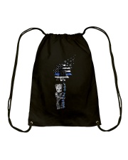 Back the blue sunflower Drawstring Bag tile
