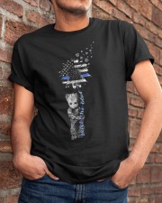 Back the blue sunflower Classic T-Shirt apparel-classic-tshirt-lifestyle-26