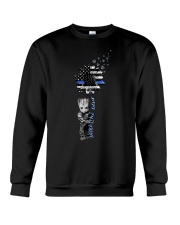Back the blue sunflower Crewneck Sweatshirt tile