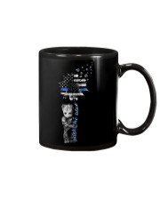 Back the blue sunflower Mug tile