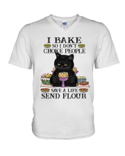 Send flour V-Neck T-Shirt tile
