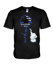 Back the blue V-Neck T-Shirt tile