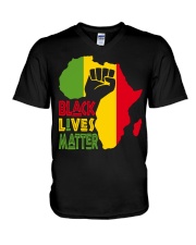Black lives matter V-Neck T-Shirt tile