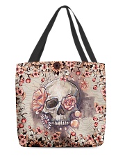 Floral skull All-over Tote front