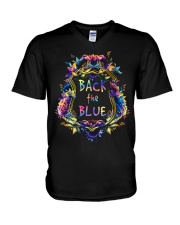 Back the blue V-Neck T-Shirt tile