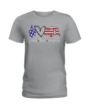 America love Independence day Ladies T-Shirt tile