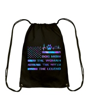 Dog mom Independence day Drawstring Bag tile