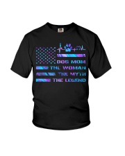 Dog mom Independence day Youth T-Shirt tile
