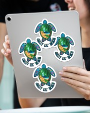Salty lil' beach Sticker - 4 pack (Vertical) aos-sticker-4-pack-vertical-lifestyle-front-11