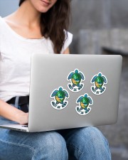 Salty lil' beach Sticker - 4 pack (Vertical) aos-sticker-4-pack-vertical-lifestyle-front-15