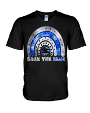 Back the blue V-Neck T-Shirt tile