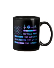 Softball mom Independence day Mug tile