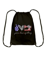 America love Independence day Drawstring Bag tile