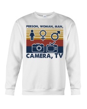 Person woman man camera Crewneck Sweatshirt tile