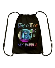 Stay out of my bubble Drawstring Bag tile