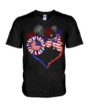 American Independence day V-Neck T-Shirt tile