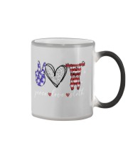 America love Independence day Color Changing Mug tile