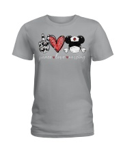 Peace Love Nursing - Printed apparels Ladies T-Shirt tile