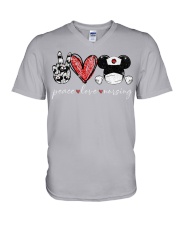 Peace Love Nursing - Printed apparels V-Neck T-Shirt tile