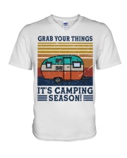 Grab your things V-Neck T-Shirt tile