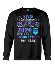 Never underestimate a police officer Crewneck Sweatshirt tile