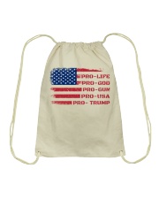 Pro-life Pro-God Drawstring Bag tile