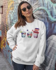 Love America Crewneck Sweatshirt lifestyle-unisex-sweatshirt-front-3