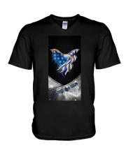 Phone case Back the blue V-Neck T-Shirt tile