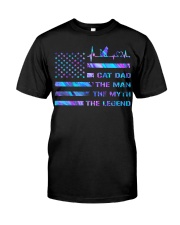 Cat dad Independence day Classic T-Shirt tile