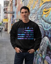Cat dad Independence day Crewneck Sweatshirt lifestyle-unisex-sweatshirt-front-2