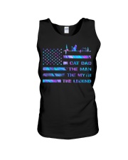 Cat dad Independence day Unisex Tank tile