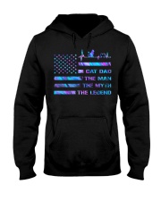 Cat dad Independence day Hooded Sweatshirt tile