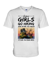 Some girls go hiking V-Neck T-Shirt tile