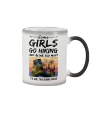 Some girls go hiking Color Changing Mug tile