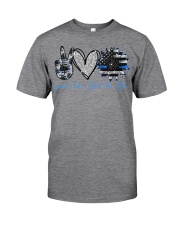 Peace Love Back the Blue Classic T-Shirt front