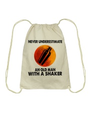 Never underestimate an old man Drawstring Bag tile