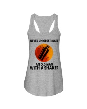 Never underestimate an old man Ladies Flowy Tank tile