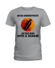 Never underestimate an old man Ladies T-Shirt tile
