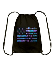 Autism dad Independence day Drawstring Bag tile