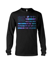 Autism dad Independence day Long Sleeve Tee tile