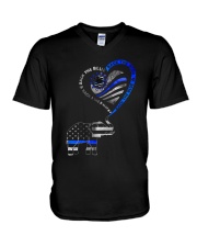 Back the blue V-Neck T-Shirt tile