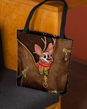 Merry Christmas Leather Pattern Print All-over Tote aos-all-over-tote-lifestyle-front-02