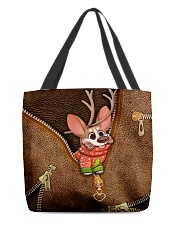 Merry Christmas Leather Pattern Print All-over Tote front