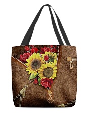 Roses and sunflowers All-over Tote back