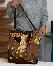 Dungeon Meowster Leather Pattern Print All-over Tote aos-all-over-tote-lifestyle-front-10