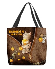 Dungeon Meowster Leather Pattern Print All-over Tote back