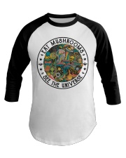 Eat mushrooms Baseball Tee tile