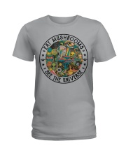 Eat mushrooms Ladies T-Shirt tile